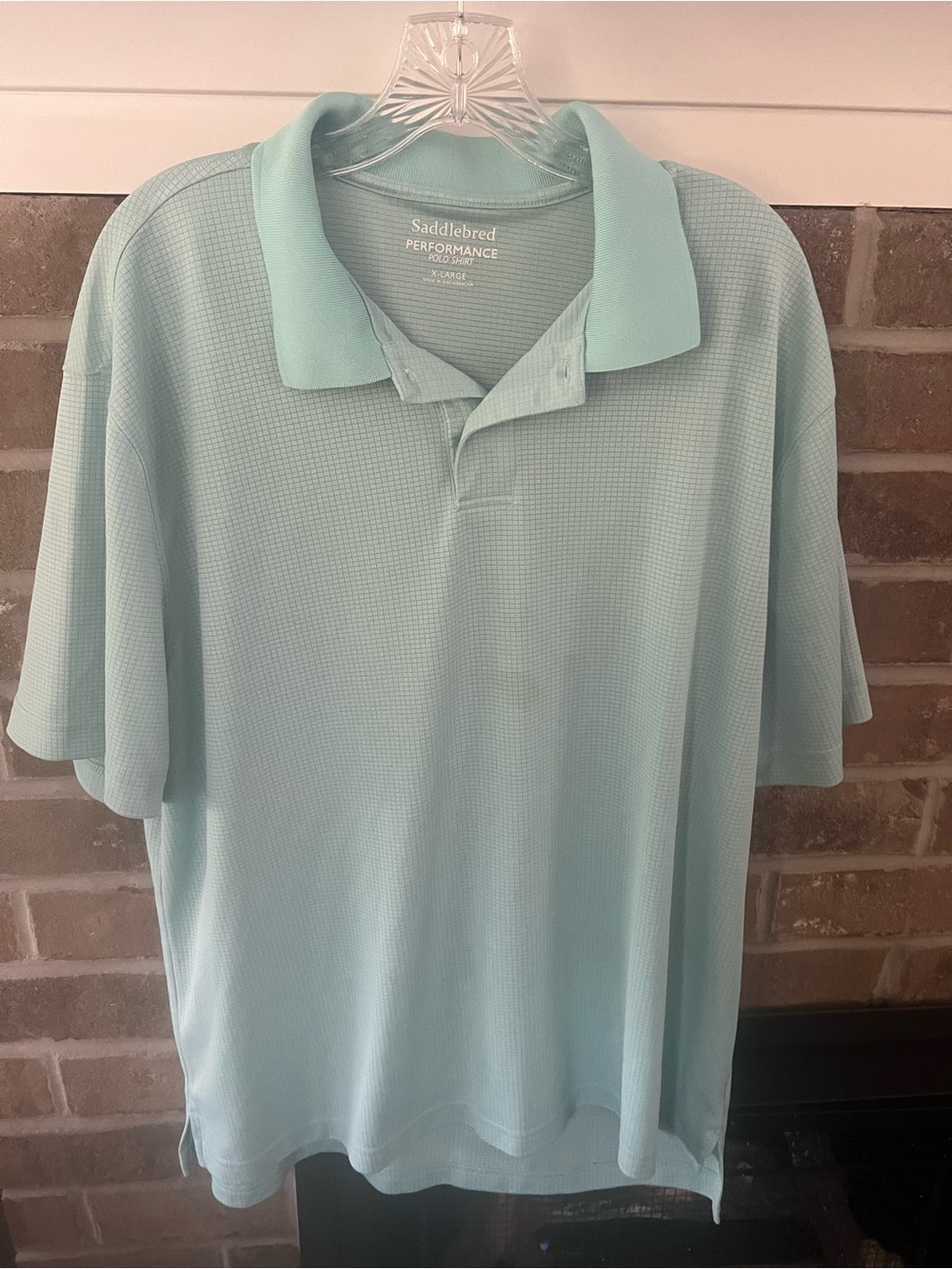 Saddlebred Men's Aqua Performance Polo